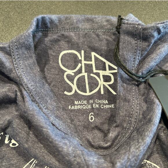 NWT Chaser Football Helmet Graphic Long Sleeve Tee, Navy, Boys Size 6 - Picture 4 of 4